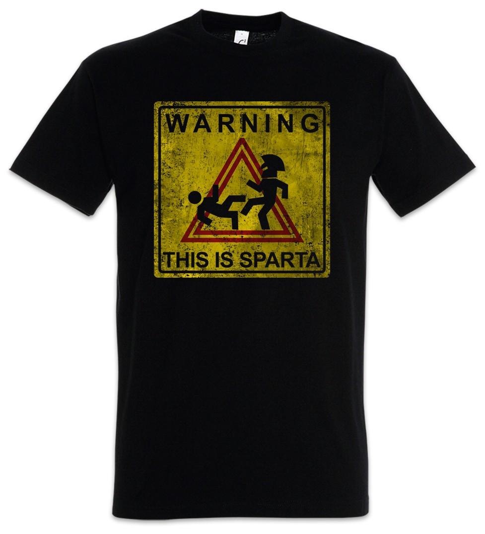 Warning This Is Sparta Sign Men s T-Shirt Mens Womens Tees Top This Is Spartans Spartans L
