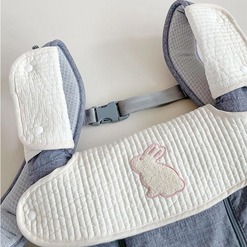 Bavetă de dentiție pentru nou-născuți, bandană de piept și umăr, urs, bumbac, portbebe, cârpă pentru salivă cu scaun de talie