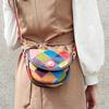Johnature Genuine Leather Color Splicing Women Bag Vintage Soft Cowhide Versatile Plaid Shoulder & Crossbody Bags