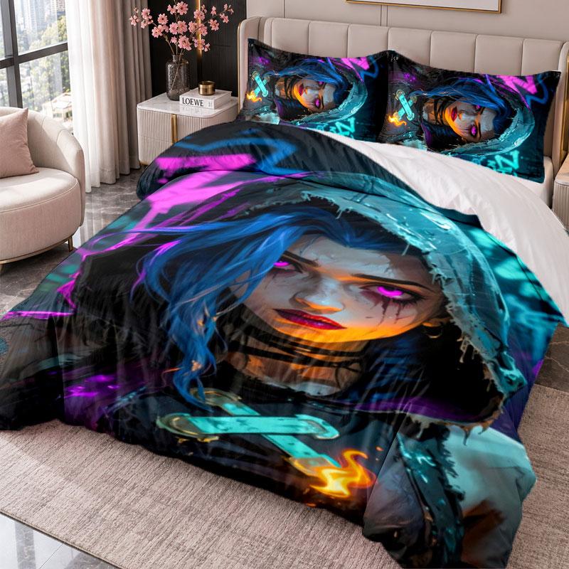 Arcane 3Pcs Bedding Set Duvet Cover With Two Pillowcases For Bedroom Home Decoration