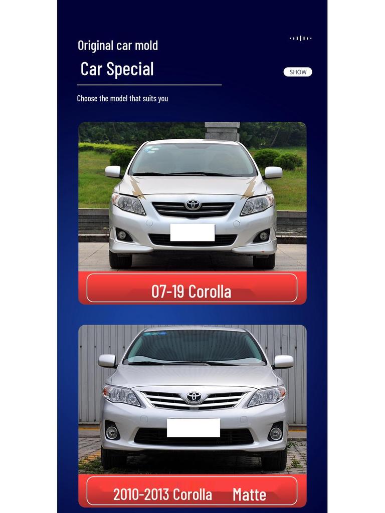 Fog Light Grille Trim for 2007-2017 Corolla Bumper