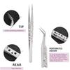 Eyelash Extension Specialized Tweezers Professional Anti-static Tweezer Stainless Steel Lashes Grafting Makeup Beauty Tools