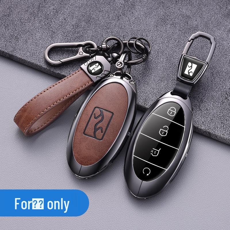 Yangwang U8/U9 Premium Leather Key Cover (2023-2024) - Full Coverage Protective Shell with Buckle