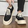 3292 Canvas Shoes Men's Summer New Pure Black Platform Heightening Versatile Men's Shoes Retro Beige Tooling Board Shoes