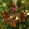 Christmas Gingerbread Man Pendant Necktie Bowknot Xmas Decoration Prop Festival