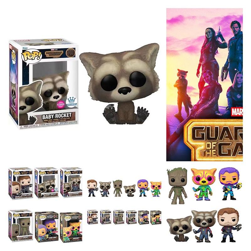 Pvc Material Guardians Of The Galaxy 3 Figures Rocket And Groot Pops