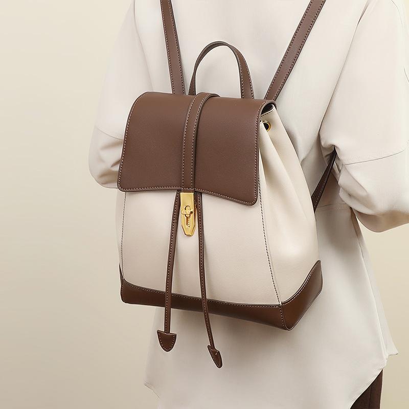 

Новый модный рюкзак для женщин Большой вместимости Рюкзак из натуральной кожи для студентов