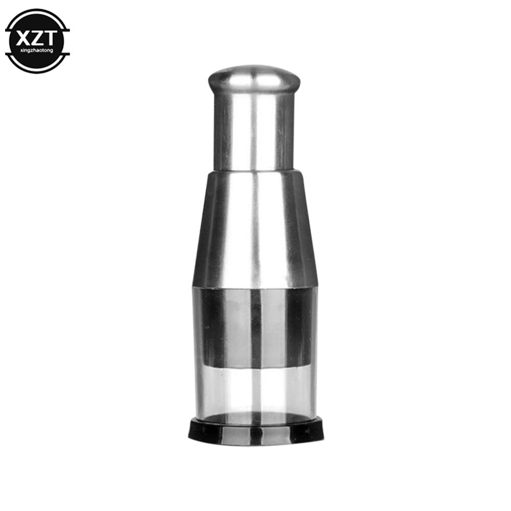 

Garlic Chopper Stainless Steel Garlic Cutter Multifunctional Manual Chopping Tool For Vegetables Cutter Meat Grinders Kitchen срібний