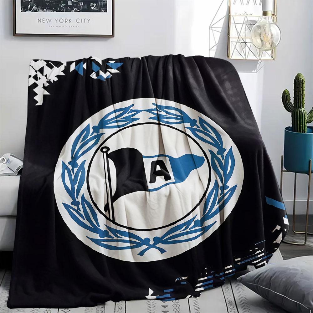 1PC DSC Arminia Bielefeld Patterned Flannel Blanket Suitable For All Seasons for Home Decor Warmth and Comfort Gifts Holiday Present