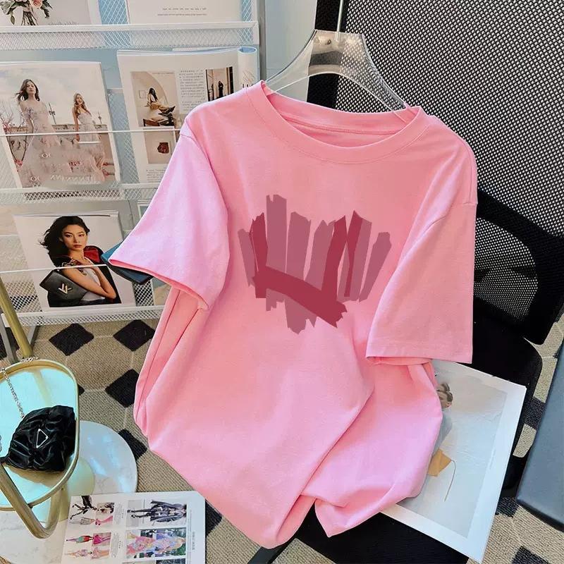 

Свободные женские с короткими рукавами XXL розовый