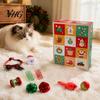 Holiday Pet Gift Box Christmas Cat Advent Calendar 2026, 12 Days Toys Set Countdown Enrichment with Interactive Mice, Balls, Plush Toys, Gifts