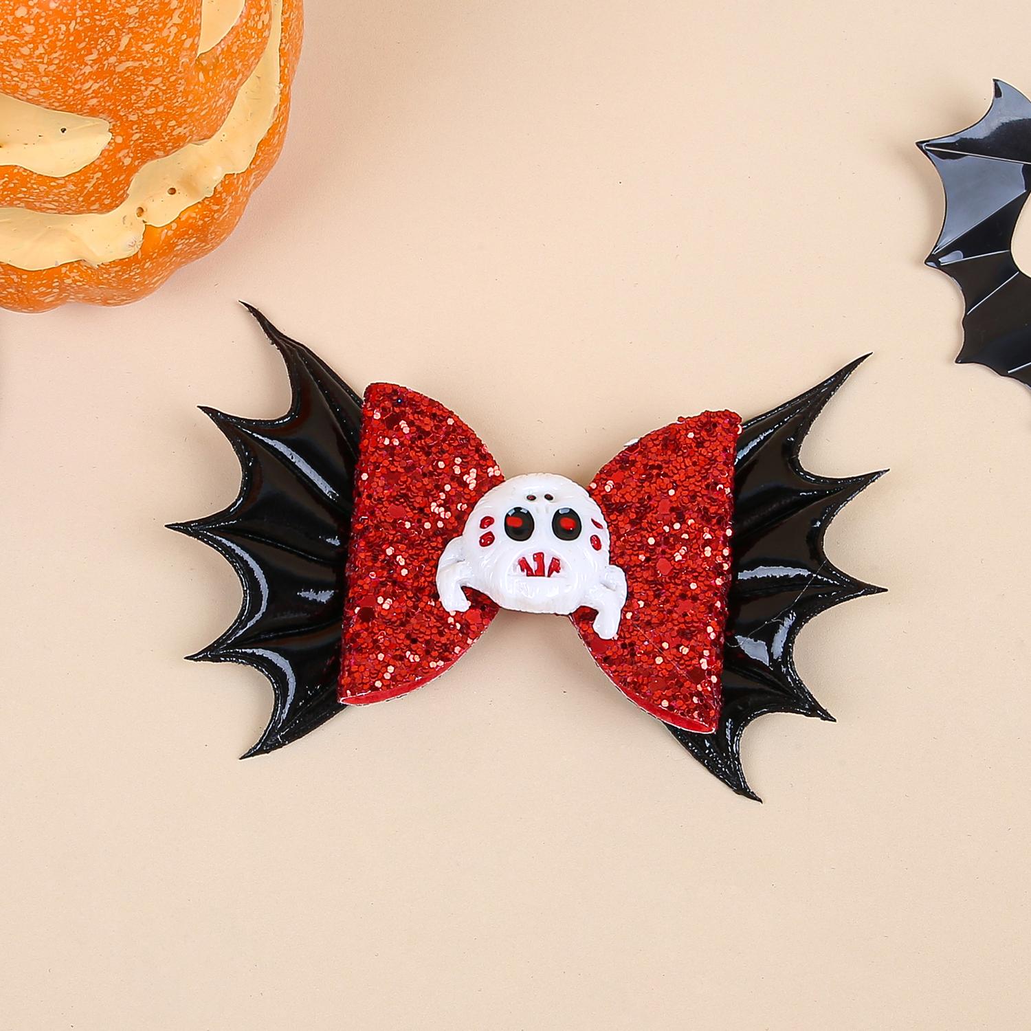 

1 шт. Блестящие банты для волос с заколками Тыква Дьявол Заколки для волос Девочки Хэллоуин Вечеринка Заколки Клипсы Детские Детские Аксессуары для волос