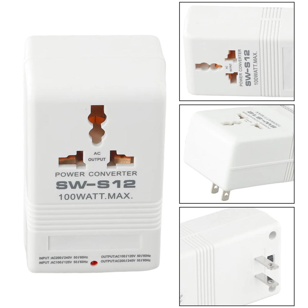 Step UP ODER Down Konverter Transformator 100W 110V/120V Zu 220V/240V+EU Adapter Bidirektionaler Konverter Stromtransformator 100W