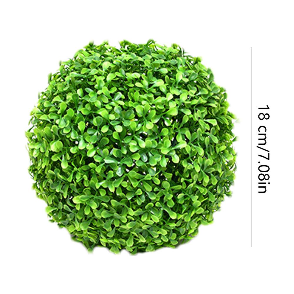Artificial Topiary Ball Non-Fading Artificial Plant Ball UV Resistant Fake Plant Sphere Faux Grass Decor For Garden Backyard