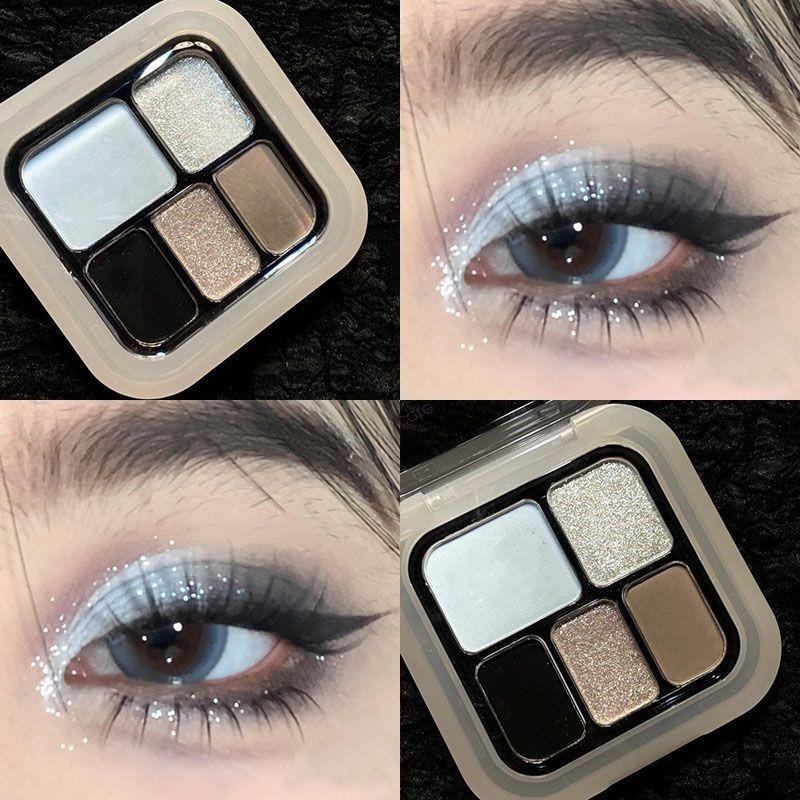 Five-color Eyeshadow Palette Pink Brown Earth Color Cement Smoky Pearlescent Eyeshadow Portable Student Novice Cheap
