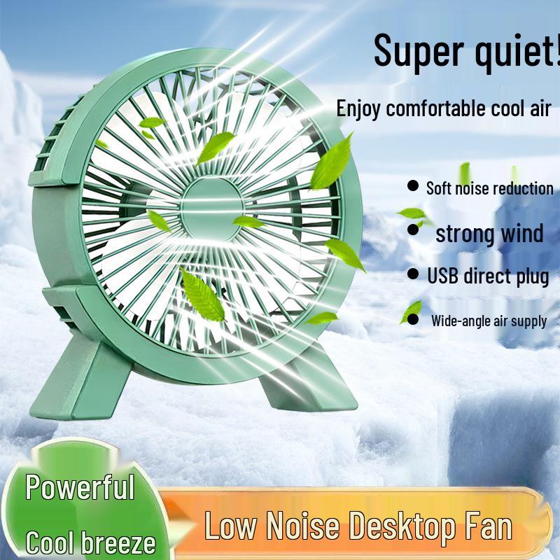 USB Silent Desktop Fan: Compact, Quiet, Ideal for Student Dorms & Offices Pink [Strong Wind + Plug and Play] Silent Cooling