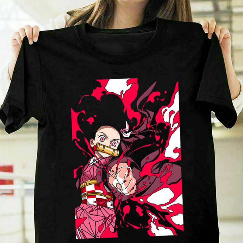 

Мужская и женская одежда Клинок истребителя демонов Ваши бобы Аниме Футболка с коротким рукавом Истребитель демонов с принтом Второе измерение Лето 4XL