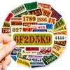56Pcs Vintage Number Label Stickers Trendy Graffiti Decals DIY Decor Stickers For Motorcycle Helmet Laptop And Scrapbook
