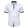 Herren Kurzarmhemd Umlegekragen Kontrastfarbe Herren Freizeit-Poloshirt für Herren Kleidung