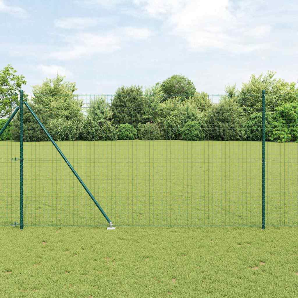 Fence Posts with Drive In Sleeve 7 Pcs Green
