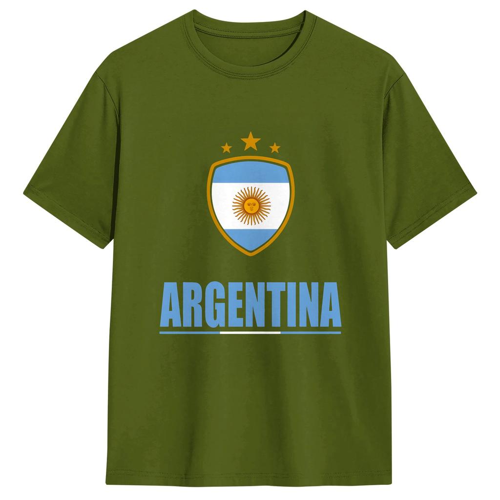 Streetwear T Shirt Summer Argentina Flag Hip Hop Tshirts Cotton Tee Shirt For Unisexs Retro Plus Size 6xl Short Sleeve Clothes