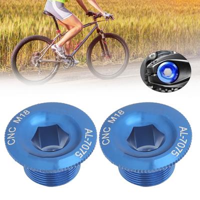 4PCS Blue Bike Crank Arm Bolts M18 Crank Screw Cap Durable Bicycle Crank Fixing Bolts  Bike