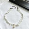 European and American Bridal Pearl Pendant Necklace Accessories Niche Premium White Lace Flower Collar Collarbone Chain