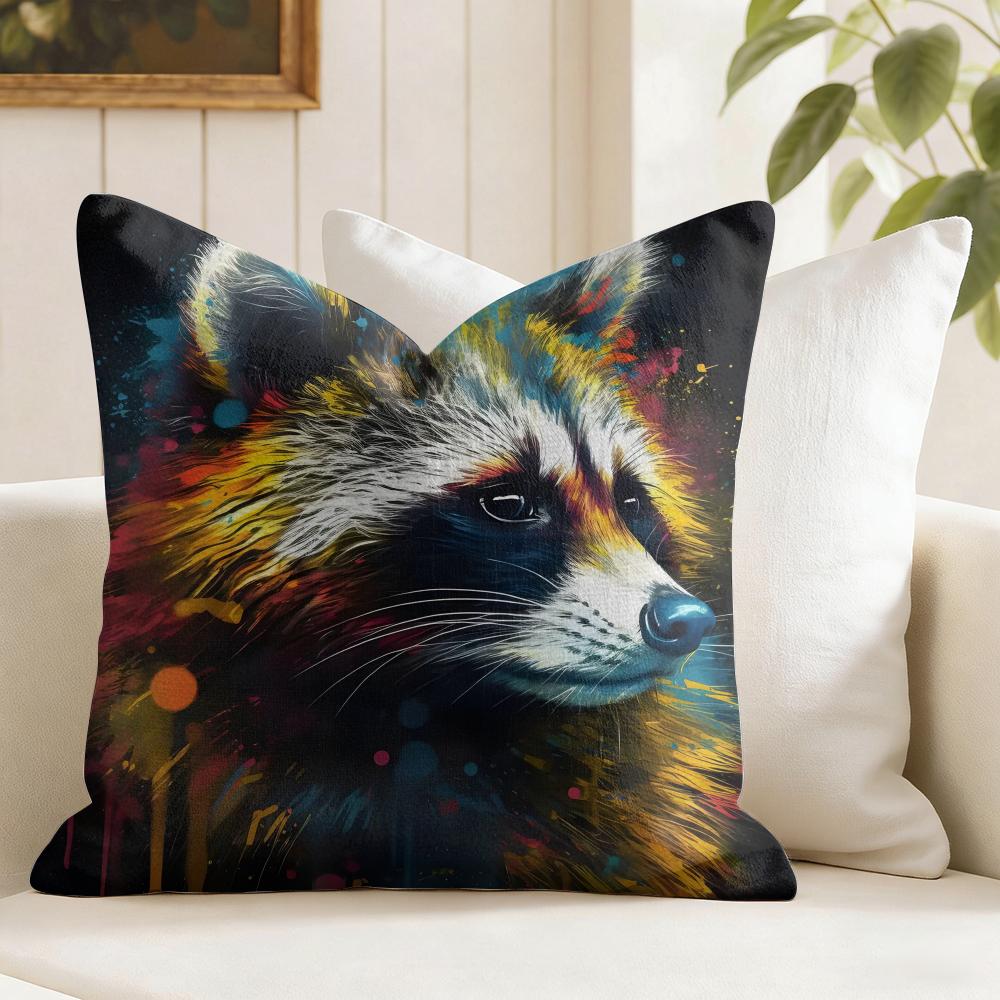 Lion Tiger Animal Cushion Cover Summer Linen Pillow Case Organic Fabric Cushion Cover DoubleSided Print Sofa Home Decor