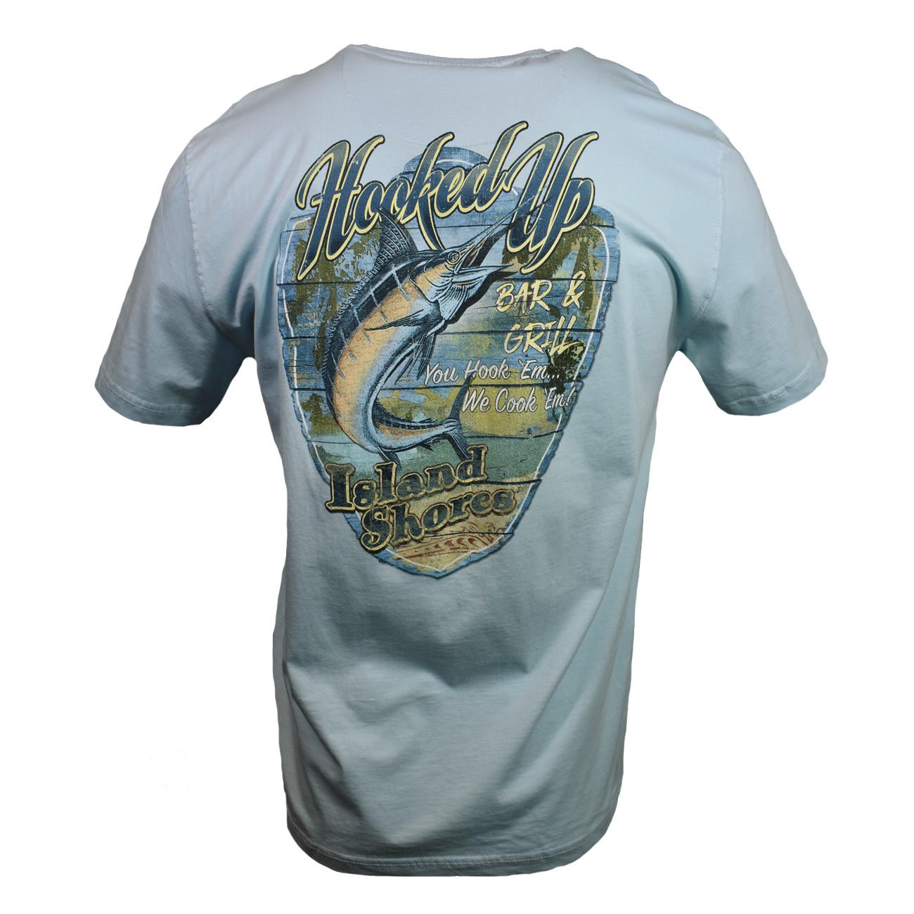 Hooked Up Men s T-shirt -Size Small - Island Shores  Bar & Grill , Bahama Beach M