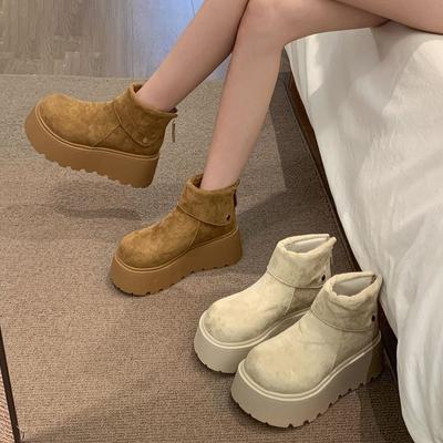 Foreign Air Increases Temperament Thick-soled Short Boots Season Retro Muffin Martin Boots Women