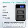 LP-E10 Dual-slot Camera Battery Charger Suitable for Canon EOsRebel T3,T5,T6,T7,EOS 1200D,EOS 1300D,EOS 2000D, EOS3000D Etc.