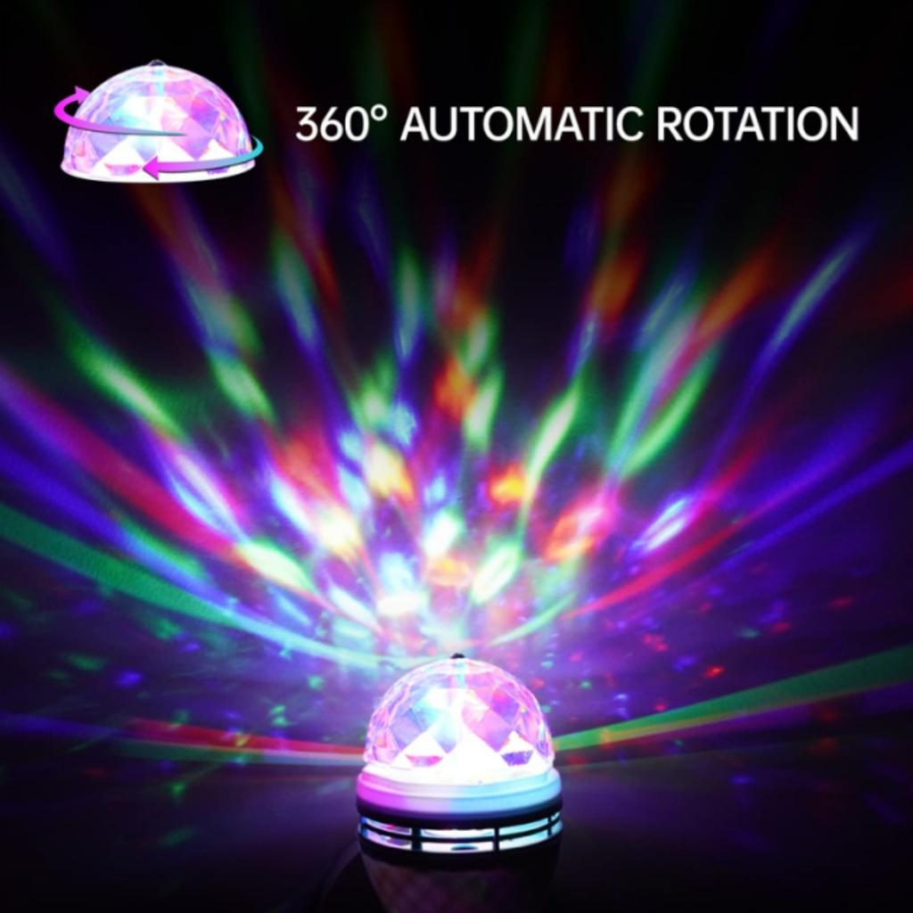 E27 Rotating Magical Ball Lights Mini RGB Projection Lamp Party DJ Disco Ball Light Indoor Lamps Club LED Magic Effect Projector