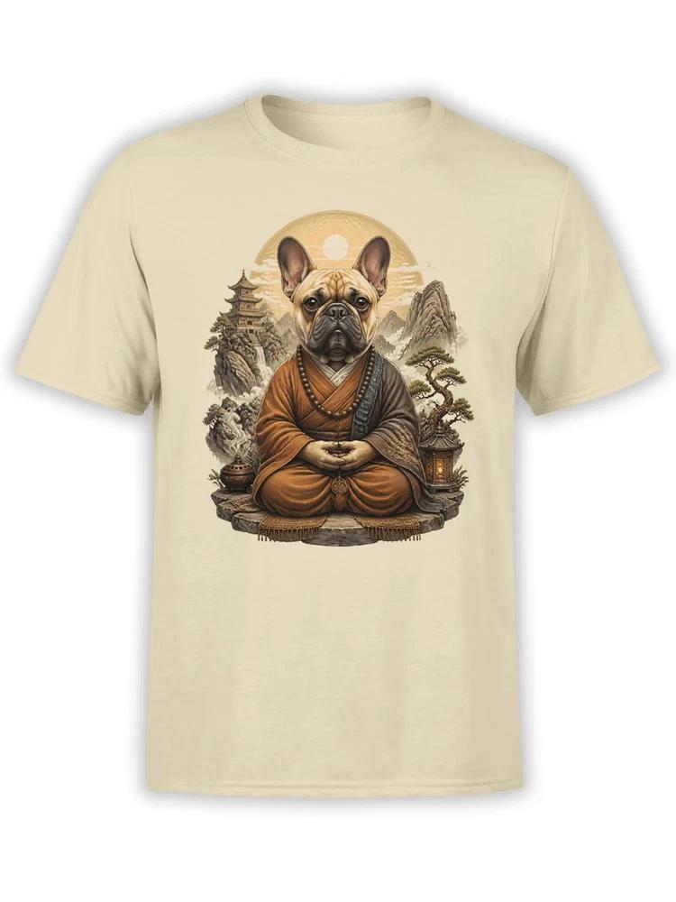 Zen Frenchie Monk Bulldog Tshirt Unisex S