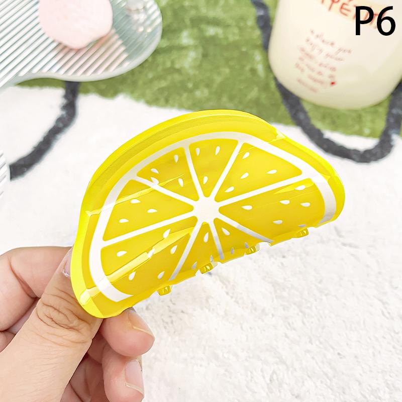 Pinza para el pelo de fresa de acetato Serie de frutas de personalidad Pinza Pinza para el pelo de sandía Accesorios para el pelo Pinzas de cereza Pinzas para el pelo de mujer