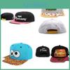 Cartoon Big Eyes Blue Hiphop Cap With Breathable Cotton For Men Women Summer 2024