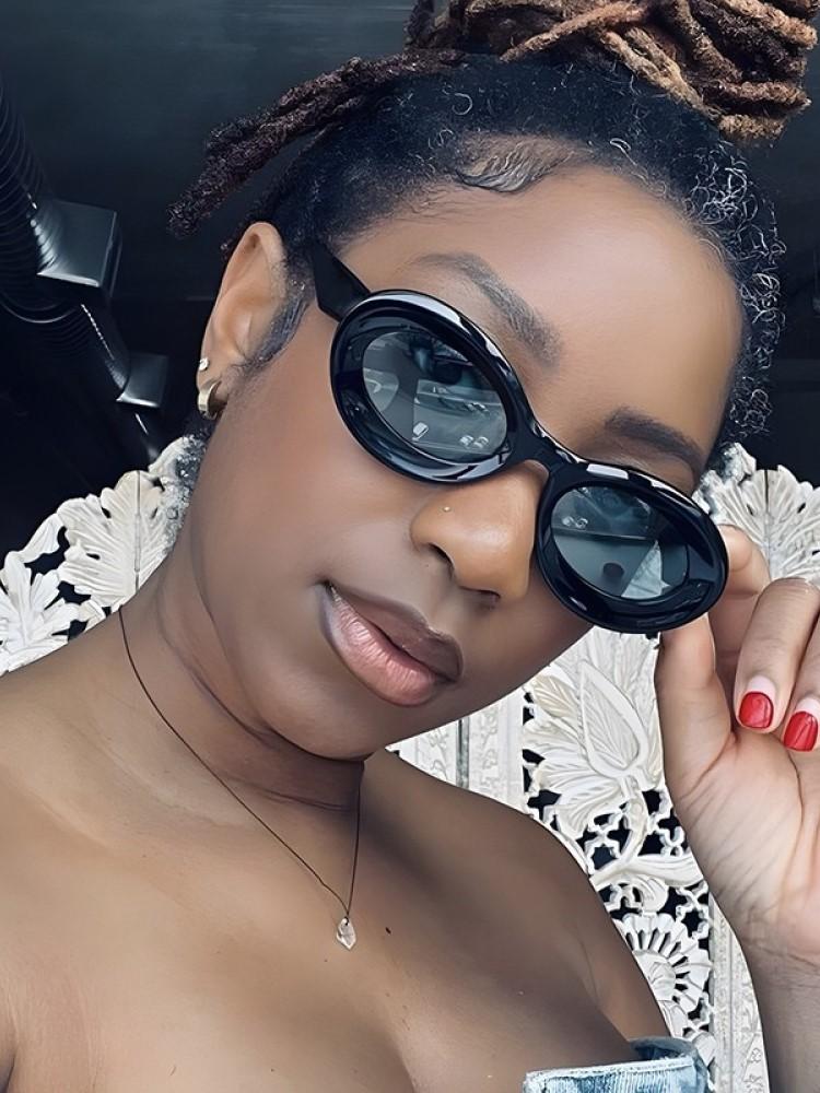 Fashion Oval Round Sunglasses Women Retro Clear Shades UV400 Men Punk Sun Glasses Vintage Designer Luxury Sunglasses