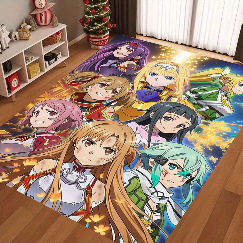 

Cartoon/Anime Sword Art Online 3D Game Rug, suitable for bedrooms, living rooms, sofas, doormats, and other home decorations. 88 60x90cm