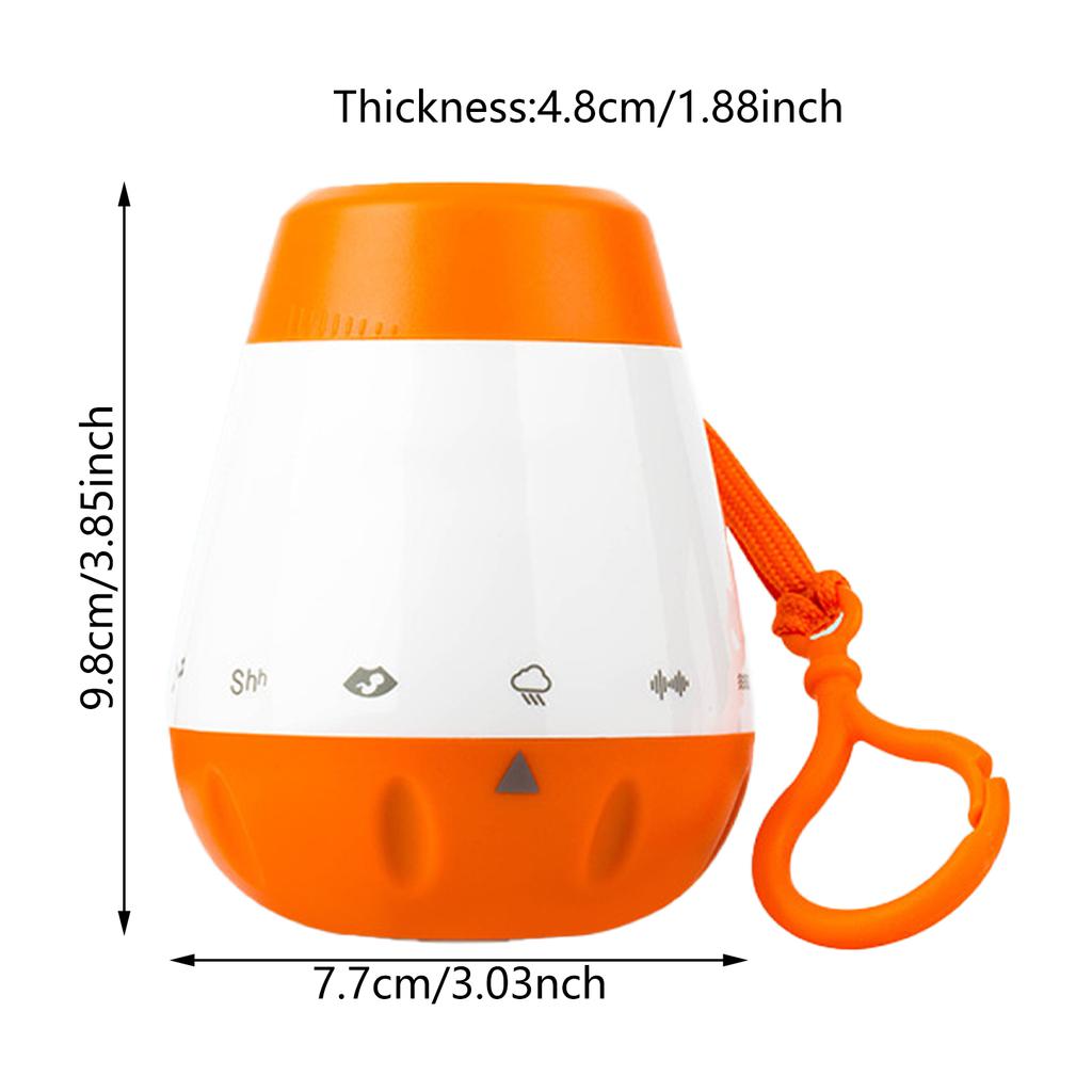 Babyschlafgeräusch Musik Beruhigendes Spielzeug Weißes Rauschen Geräuschmaschine Tongenerator Säuglingsschlafberuhiger USB Wiederaufladbar