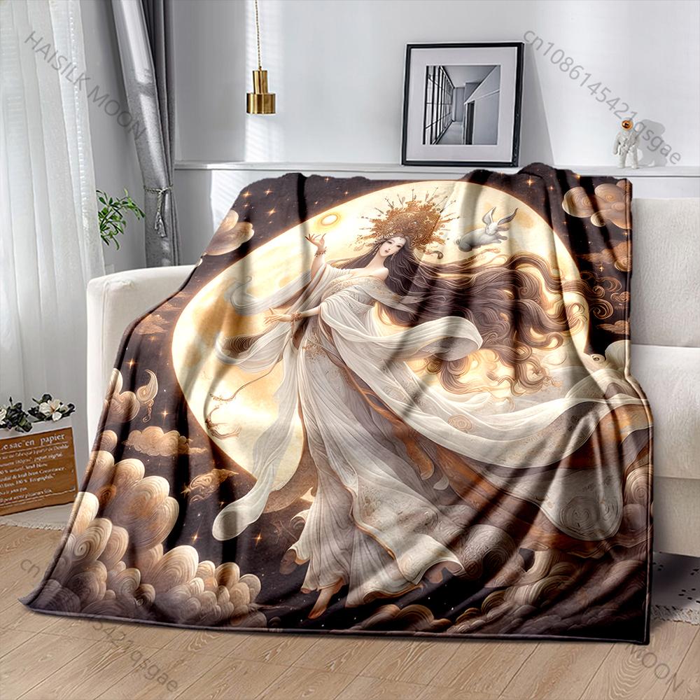 

Mythical Moon Princess Pattern Blanket Warm Soft Fluffy Kids Adult Luxury Gifts for Sofa Bed Home Outdoor Travel Camping 75x100cm