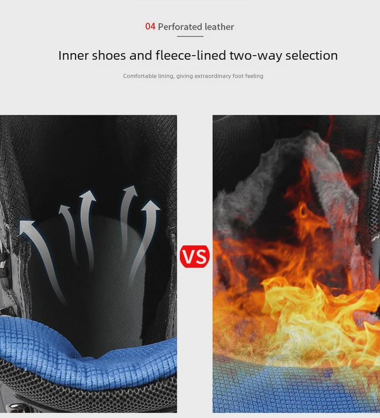 Grenzüberschreitende Outdoor-High-Top-Wanderschuhe – trendige, atmungsaktive, warme Baumwollschuhe im Samt-Stil für Paare für Herbst/Winter.