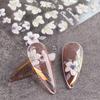 Snøklokke Nail Sticker Spring Flower Campanula 5D Preget Glider White Flora