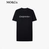 MO&Co. Women's Studded Mottled Print Round Neck T-Shirt