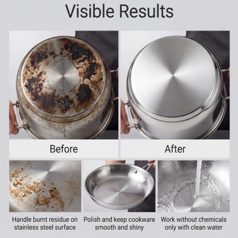 Stainless Steel Sponge for Kitchen Cookware Non-Scratch and Long-Lasting Cleaning Solution