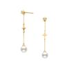Vendome Aoyama K18 Yellow Gold Pearl Diamond Earrings AGVA1612 PA [Official]