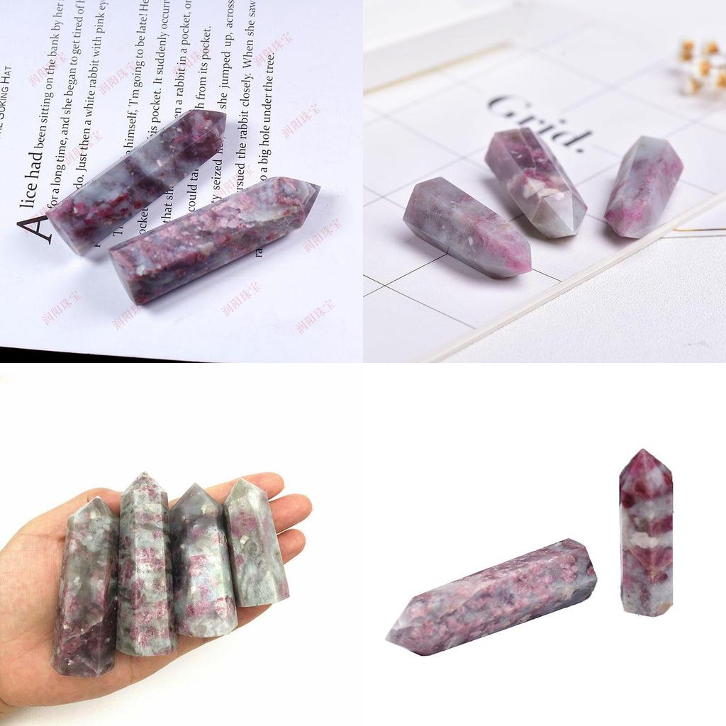 Beautifully Authentic Pink Tourmaline Tower Quartz Crystal Point Wand For Reiki Healing