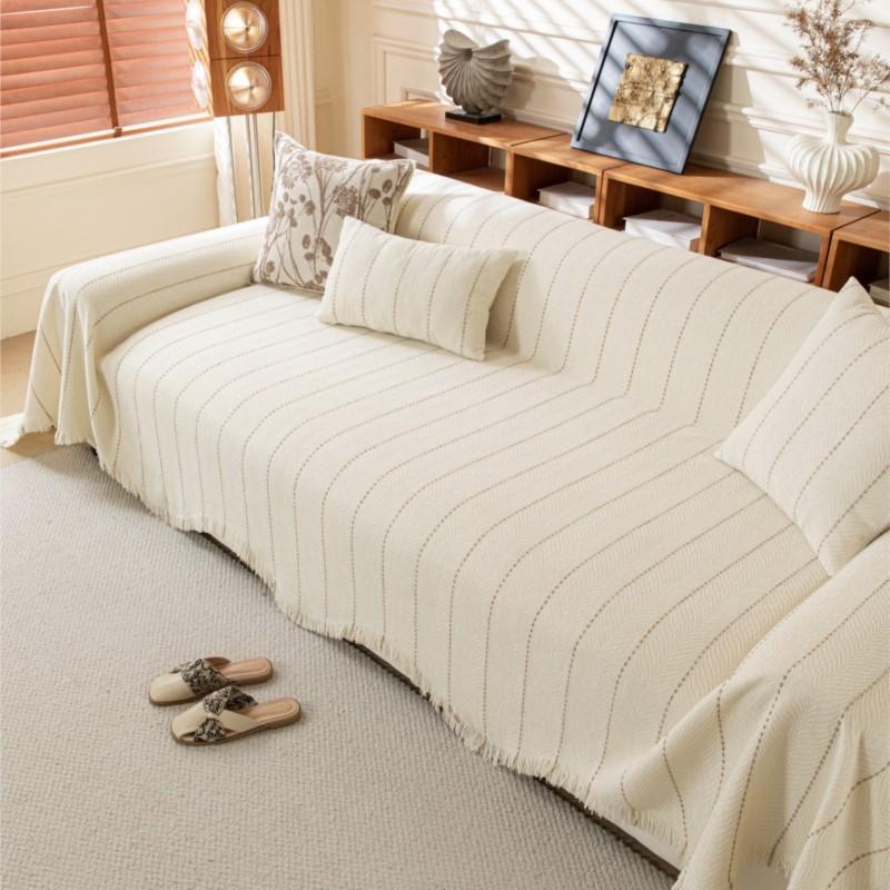 All-Season Universal  Chenille Sofa Throw Cover Minimalist Modern Anti-Cat Scratch Non-Slip Washable Couch Cover Soft Mats