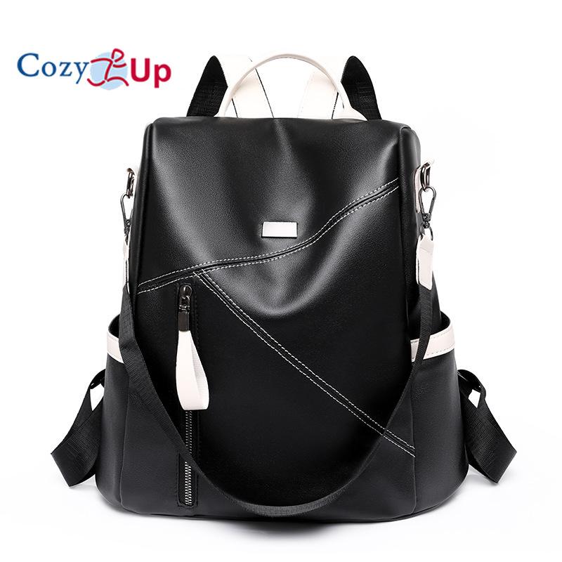 Cozy Up Doppelschultertasche, Damen Weiches Leder Reise-Rucksack, Doppelter Zweck, Damen Freizeittasche mit großer Kapazität