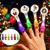 Holiday Event Giveaways Christmas Finger Projector Light, Mini Patterns LED Toy for Kids, Light Up Rings Ring Projection Xmas Party Supplies