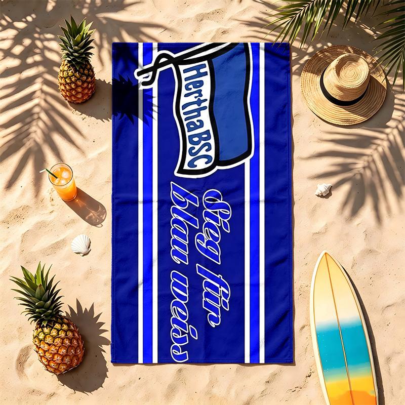 Hertha Berliner Sport Club (19) Theme Beach Towel Sand Resistant Soft And Comfortable Suitable For The Pool Camping Yoga And Diving A Travel