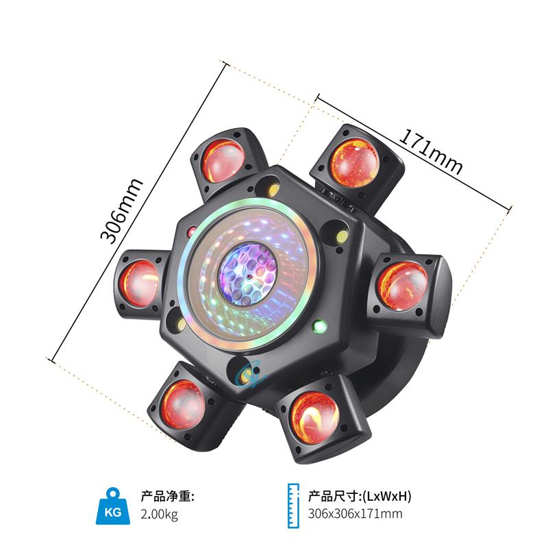 100W Moving Head Light Beam Strobe Light LED RGBW Stage Light DMX512 Remote Control for Club DJ Disco Dance Party KTV Bar